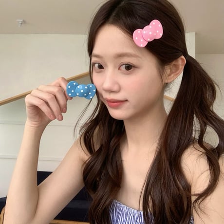 Ribbon dot hair pin【R0526】