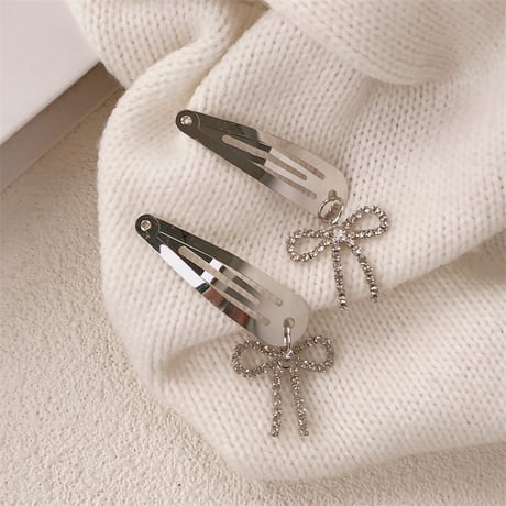 Bijou ribbon hairpin【R0417】