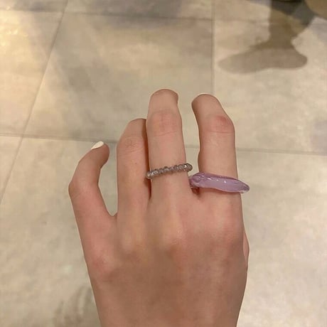 Color clear ring set 【R0124】