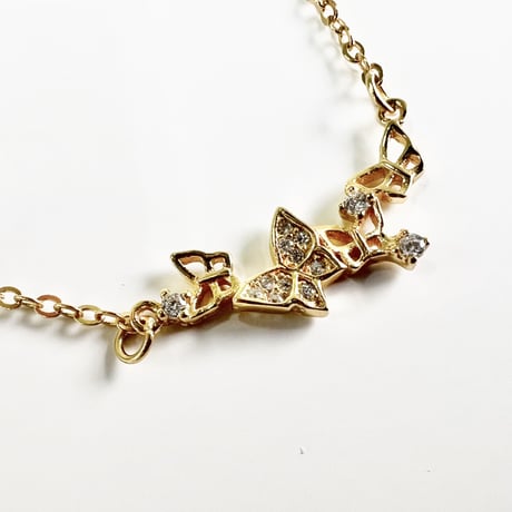 Butterfly line necklace【R0131】