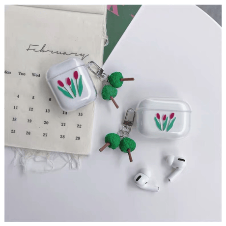 Art tulip Airpods ケース【P0005】