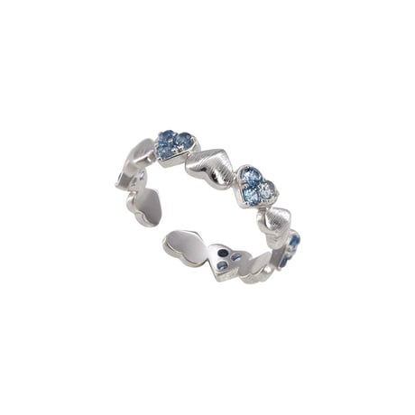 Blue heart etermity ring【R0494】