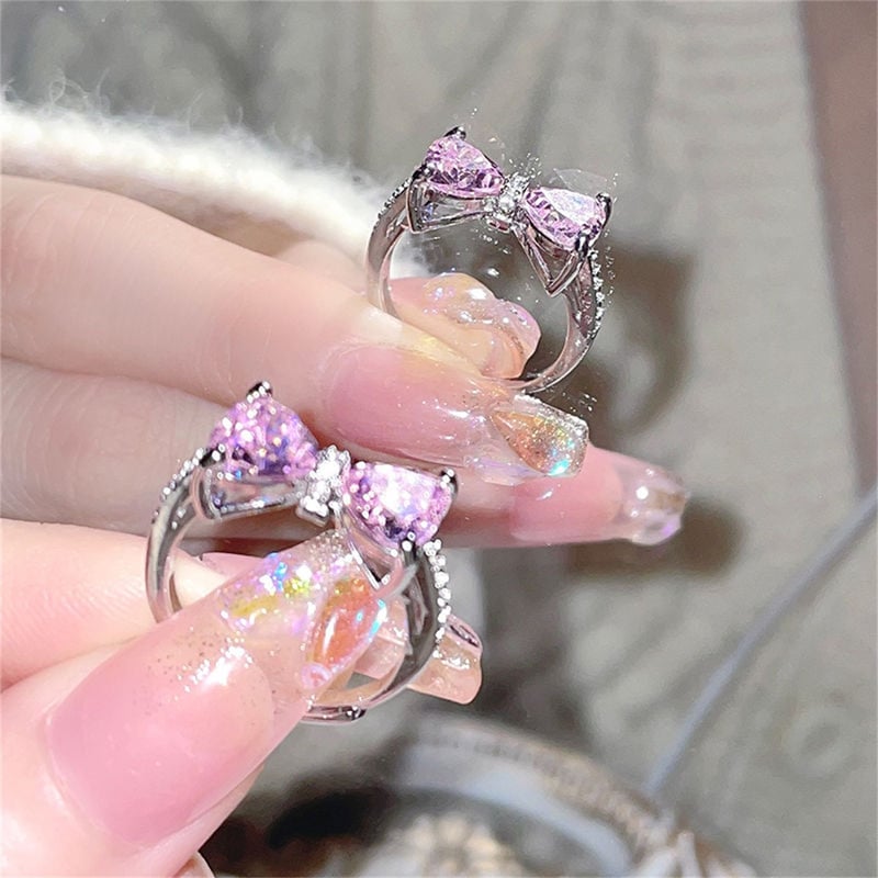 Pink ribbon bright ring【R0407】 | MOA