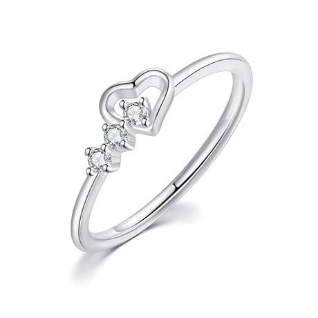 Heart × stone ring【R0356】
