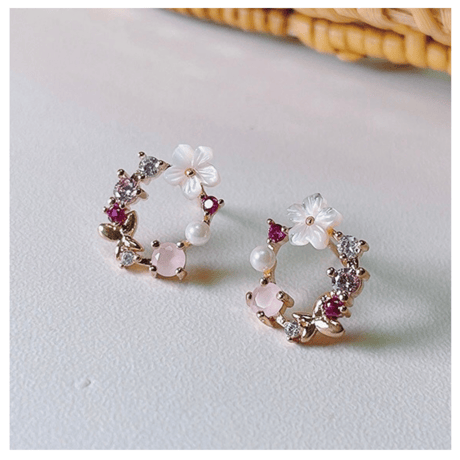 Flower tiara pierce 【R0148】