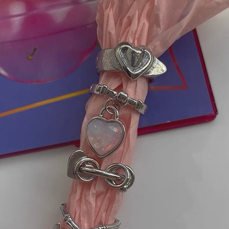 Heart charm ring【R0479】