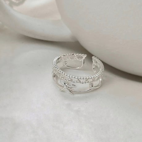 Ribbon tiara ring【R0404】
