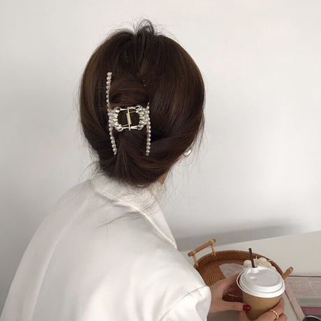 Hair crip line pearl【R0326】