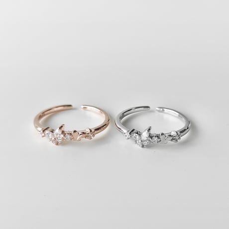 Butterfly line stone ring【R0340】