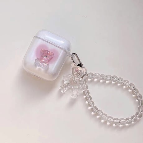 Clear bear Airpods case【P0044】