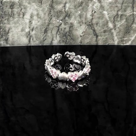 Pink heart etermity ring【R0512】