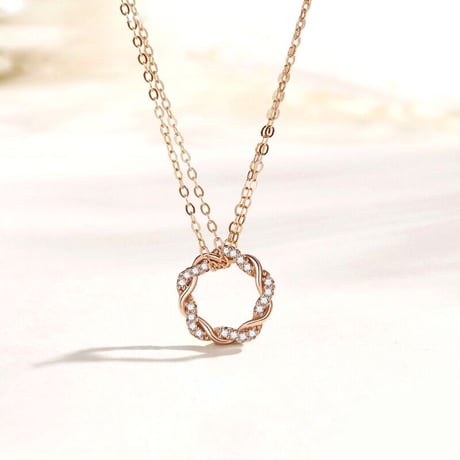 Twist line necklace【R0129】