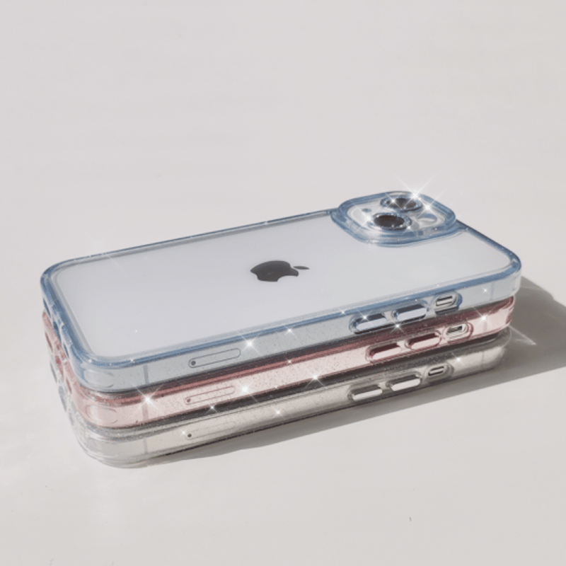 名入れ♡キラキラホワイトカラフルシェル✨ポップソケット付き♡iPhoneケース 名入れ♡キラキラホワイトカラフルシェル✨ポップソケット付き