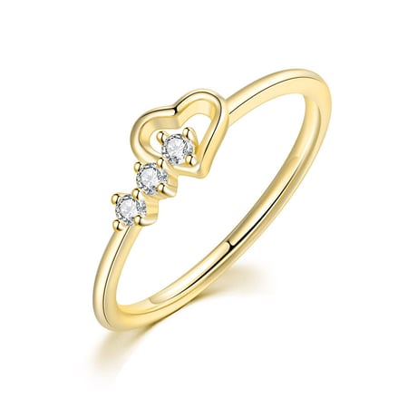 Heart × stone ring【R0356】