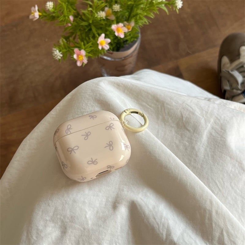 くすみリボン airpodsケース【P0076】 | MOA