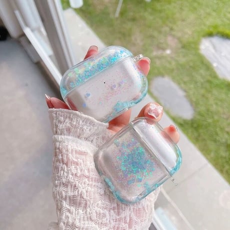 リキッドグリッターAirpodsケース♡【 P0038】