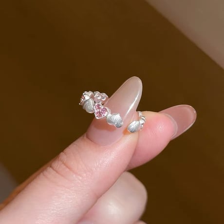 Pink heart etermity ring【R0512】