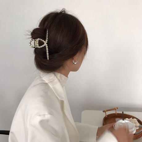 Hair crip line pearl【R0326】
