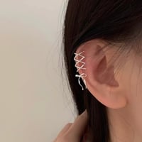 Tied ribbon ear cuff【R0543】