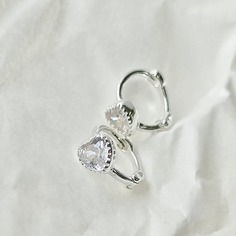 Heart hoop pierce【R0342】