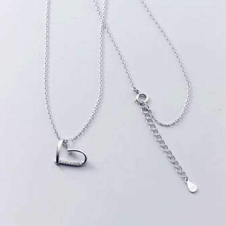 Cross heart necklace【R0061】