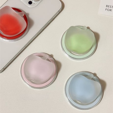 クリアアップルMagSafeスマホグリップ【S0107】