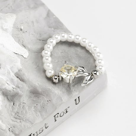 Flower pearl ring【R0381】