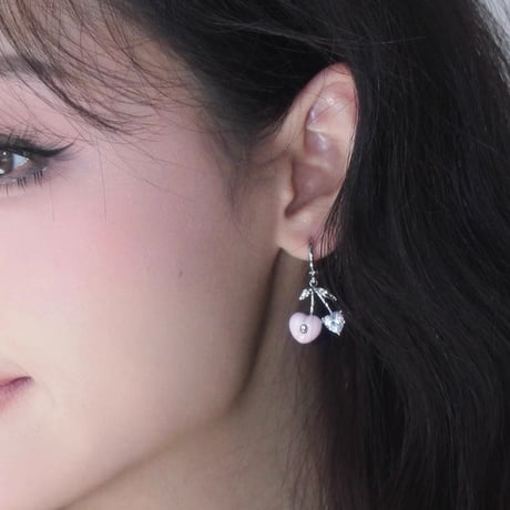 Heart silhouette cherry pierce【R0478】