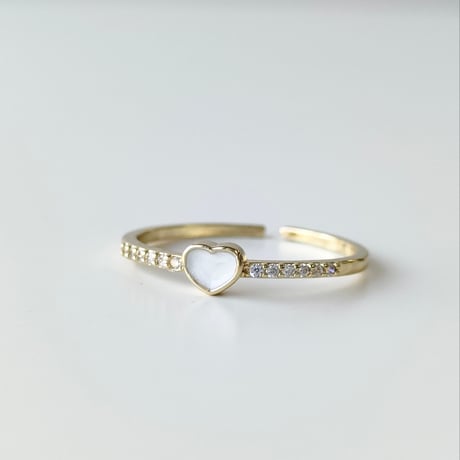 Puchi heart cuff ring【R0372】