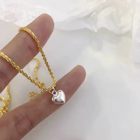 Heart stretch necklace【R0388】