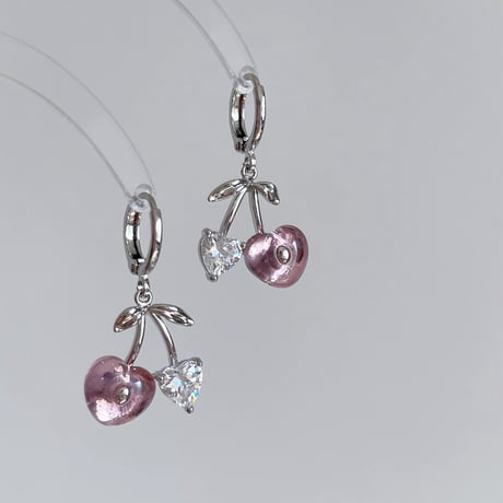 Heart silhouette cherry pierce【R0478】