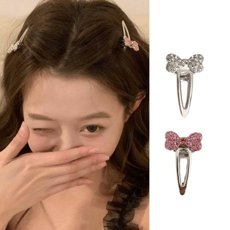 Ribbon stone hair pin【R0420】