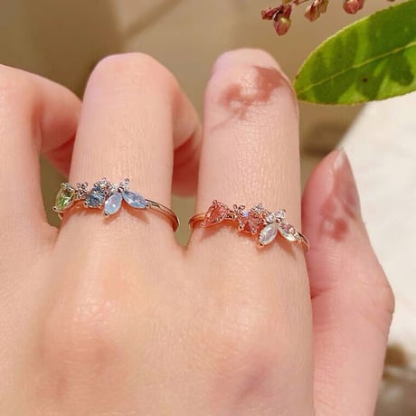 Clear butterfly ring【 R0166】