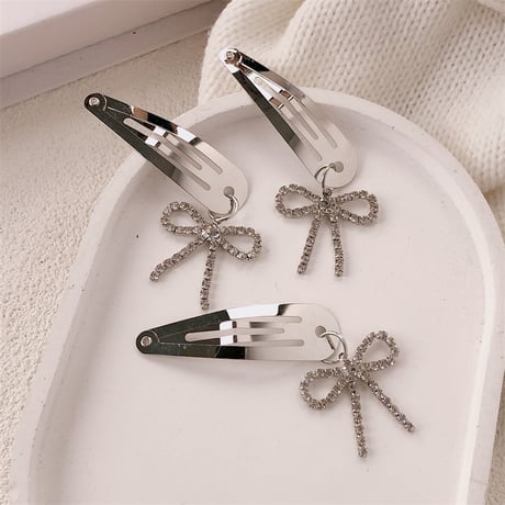 Bijou ribbon hairpin【R0417】