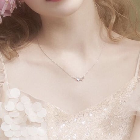 Butterfly line necklace【R0131】