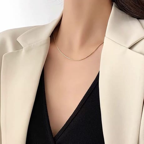 Simple line necklace【R0025】