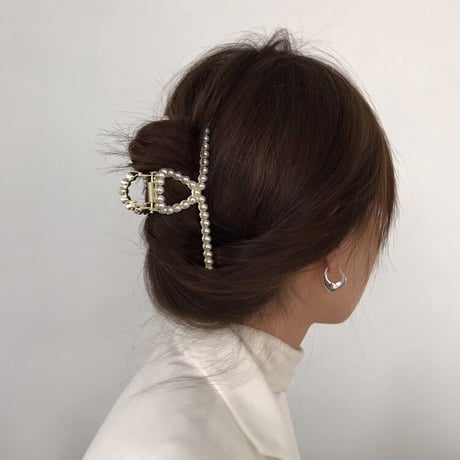 Hair crip line pearl【R0326】