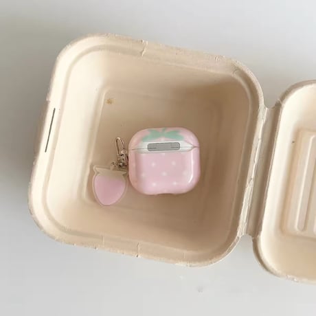 ストロベリードットairpodsケース【P0104】