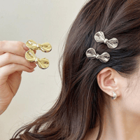 metal ribbon hair crip【R0403】