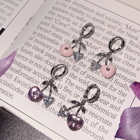 Heart silhouette cherry pierce【R0478】