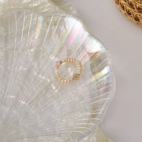 Daisy pearl ring【R0208】