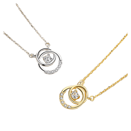 Double circle necklace【R0098】