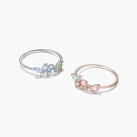 Clear butterfly ring【 R0166】