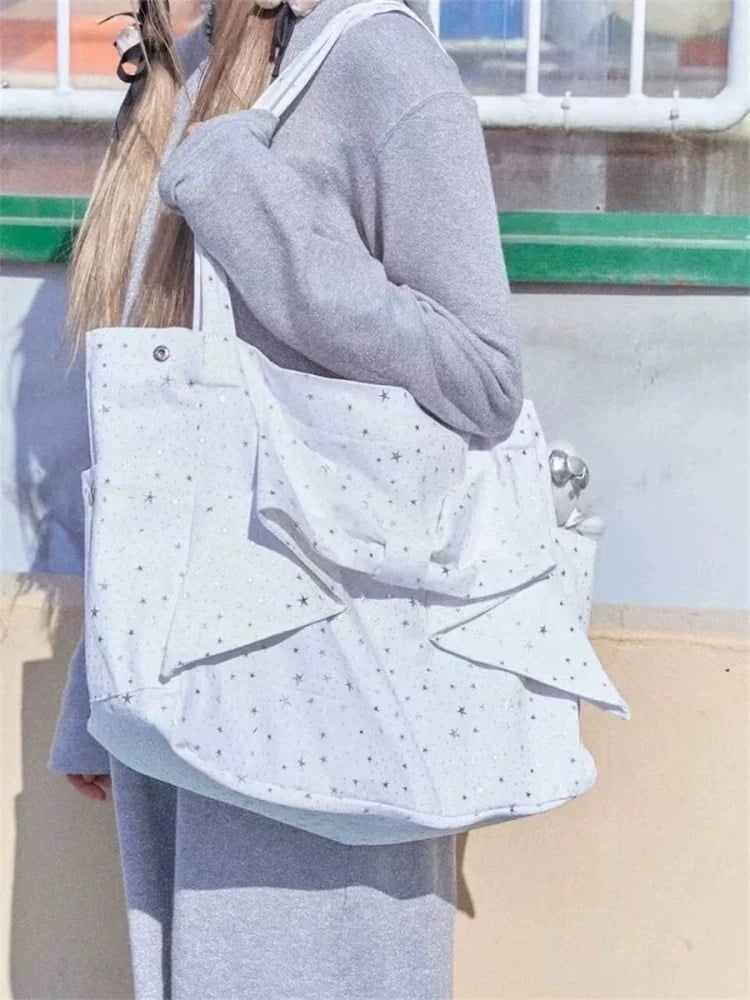 uni BONTON 星柄トートバッグ 薄ピンク uni様専用 BONTON 星柄トート