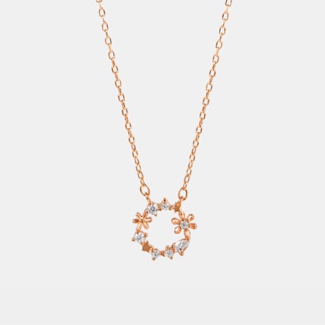 FLOWER CIRCLE NECKLACE【R0393】