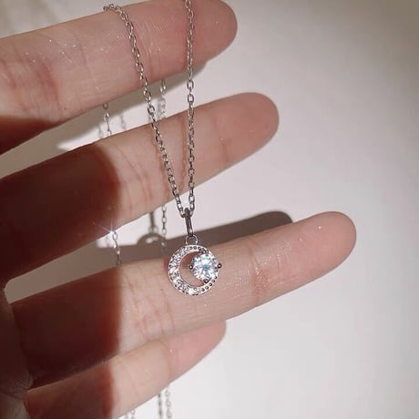 Moon necklace 【R0141】