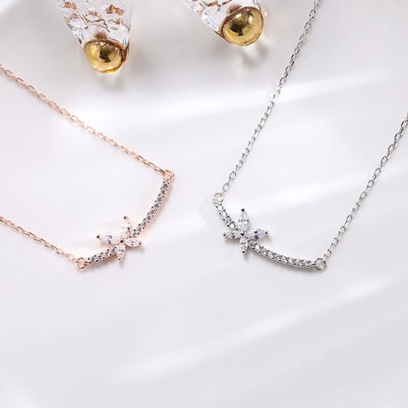 Butterfly line necklace 【R0022】