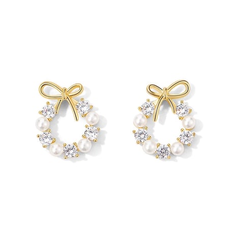 Circle ribbon pierce【R0377】