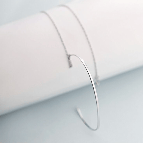 Simple silver bracelet 【R0123】