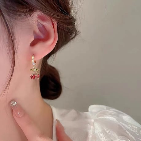Cherry hoop pierce【R0477】